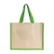 Shopper con soffietto alla base in juta e canvas IDA - Anteprima 3