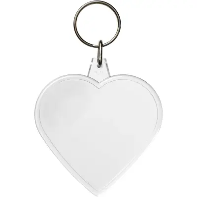 Portachiavi in plastica COMBO a forma di cuore con stampa del tuo logo - Immagine 2