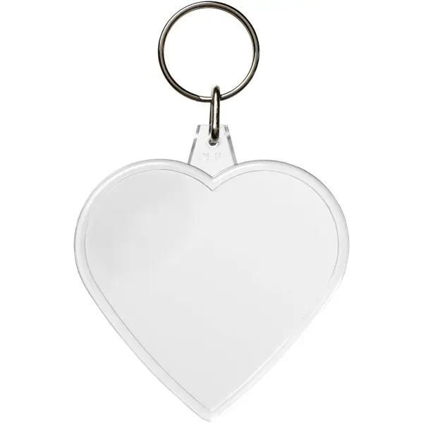 Portachiavi in plastica COMBO a forma di cuore con stampa del tuo logo - Immagine 2