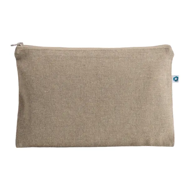 Beauty case in cotone riciclato con zip - Immagine 2