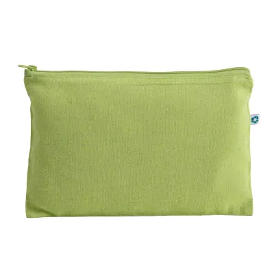 Beauty case in cotone riciclato con zip