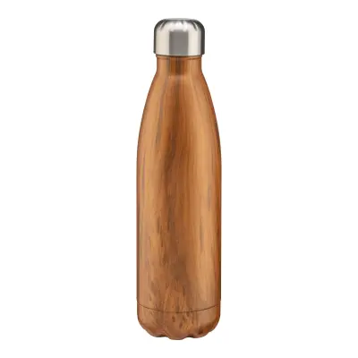 Thermos in acciaio doppia parete effetto legno 500 ml - Immagine 1