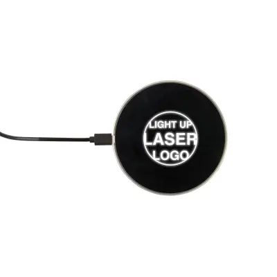 Base di ricarica senza fili con luce led incisione laser - Immagine 3