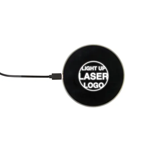 Base di ricarica senza fili con luce led incisione laser - Immagine 3