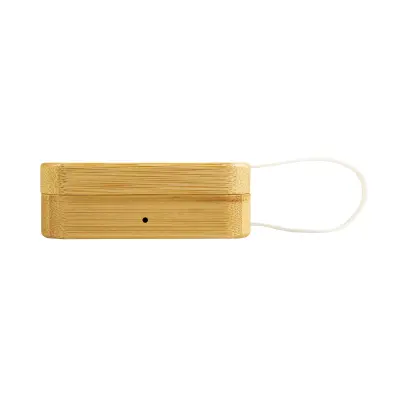 Auricolari bluetooth scatola di ricarica in bamboo - Immagine 3