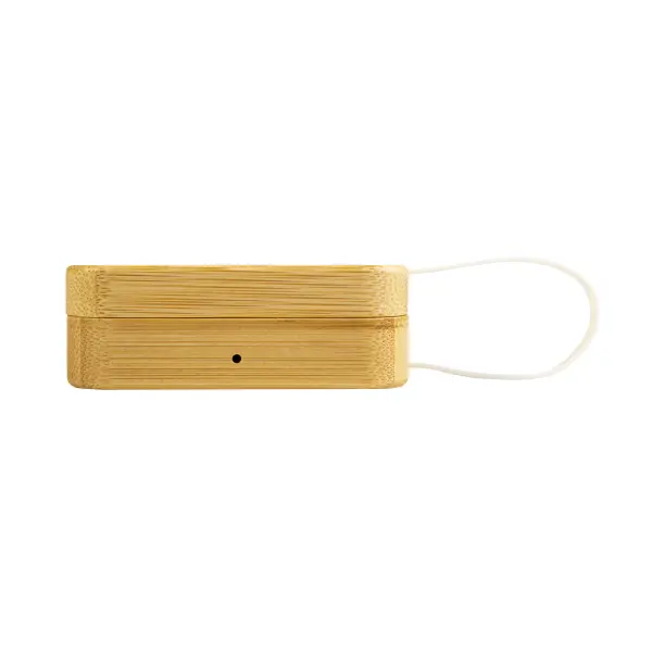 Auricolari bluetooth scatola di ricarica in bamboo - Immagine 3