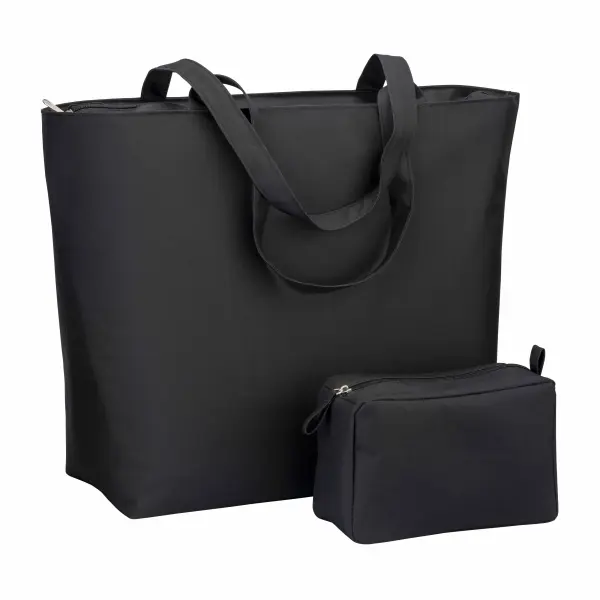 Borsa mare in poliestere manici lunghi chiusura zip - Immagine 16