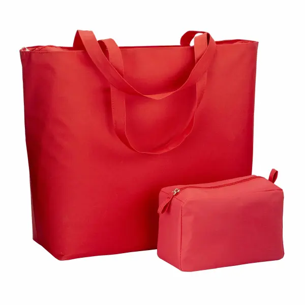 Borsa mare in poliestere manici lunghi chiusura zip - Immagine 13