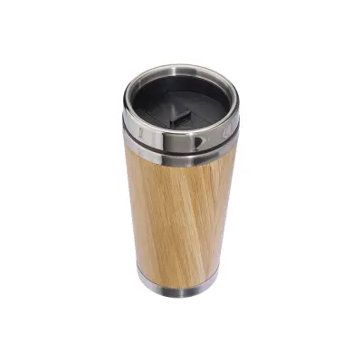Tazza acciaio inossidabile e rivestimento in bamboo - Immagine 2