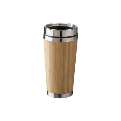Tazza acciaio inossidabile e rivestimento in bamboo - Immagine 1