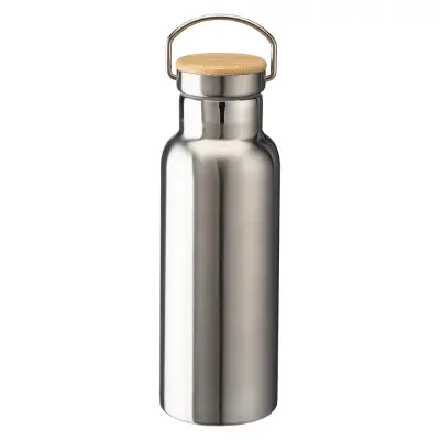 Thermos in acciaio e tappo in bamboo 500 ml - Immagine 5