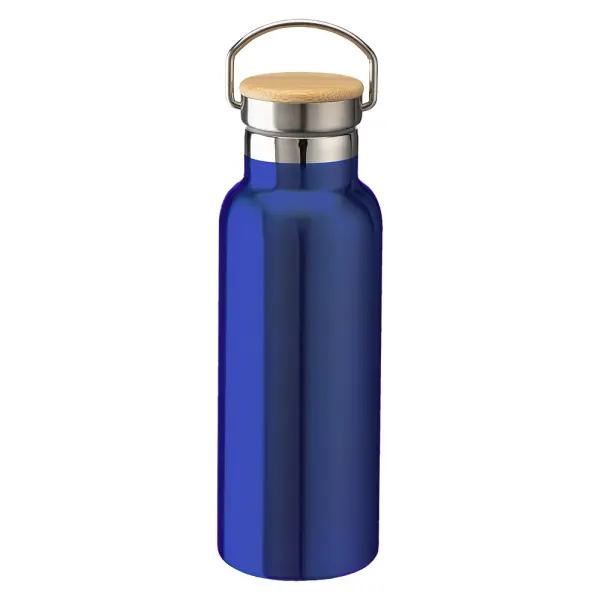 Thermos in acciaio e tappo in bamboo 500 ml - Immagine 4