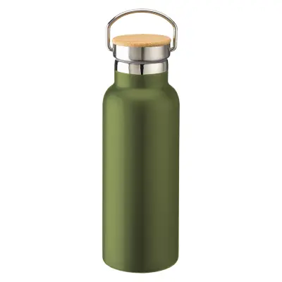 Thermos in acciaio e tappo in bamboo 500 ml - Immagine 2