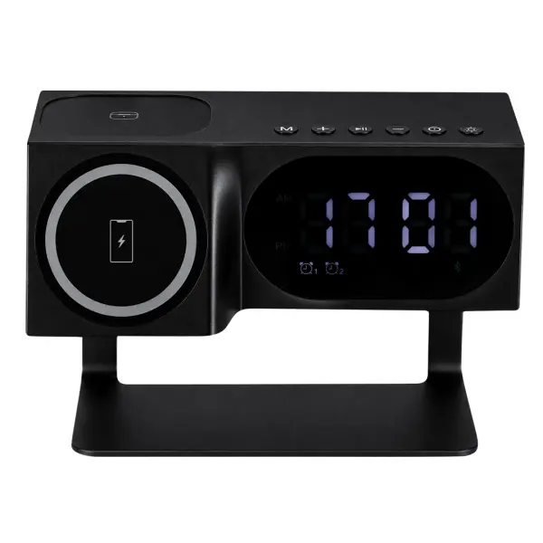 Sveglia caricatore multifunzione EVON con tripla ricarica wireless Qi - Immagine 6