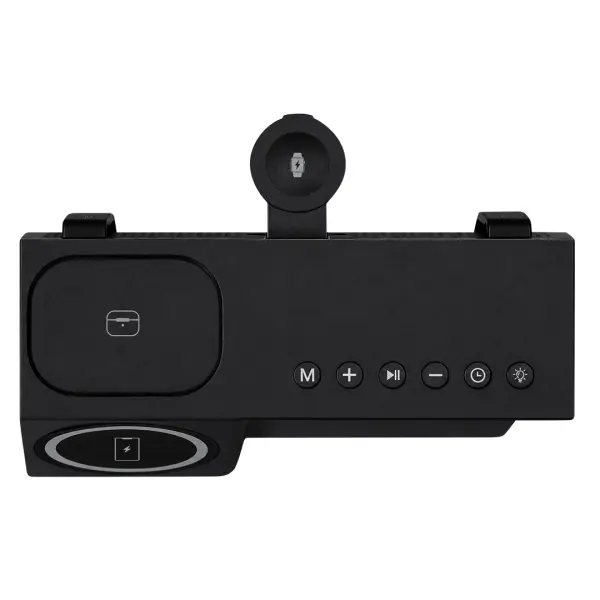 Sveglia caricatore multifunzione EVON con tripla ricarica wireless Qi - Immagine 4