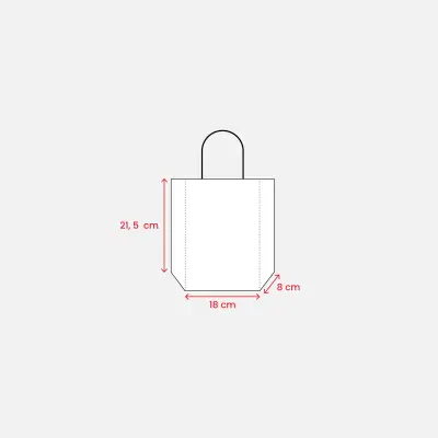 Shopper carta riciclata 18x21,5x8 GIANNA - Immagine 3