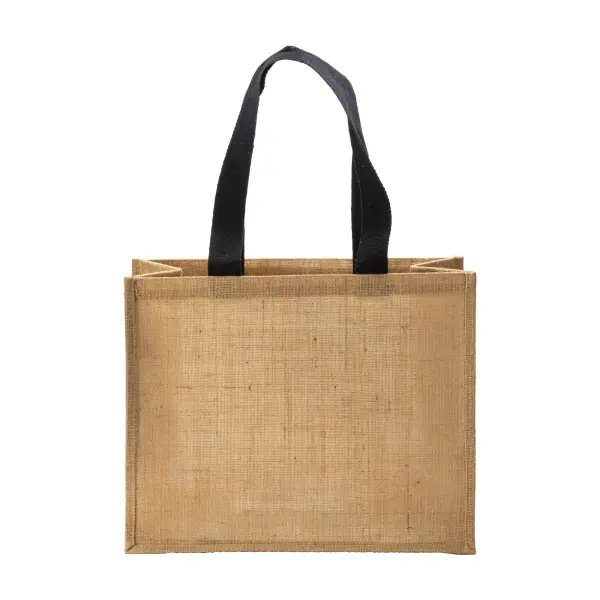 Borsa in juta manici lunghi colorati e soffietto - Immagine 12