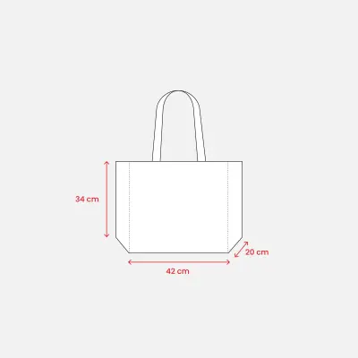 Borsa in juta manici lunghi colorati e soffietto - Immagine 13
