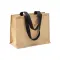 Borsa in juta manici lunghi colorati e soffietto - Anteprima 11