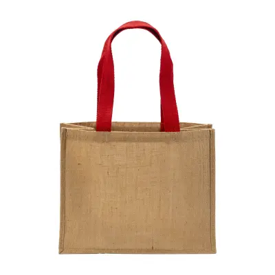 Borsa in juta manici lunghi colorati e soffietto - Immagine 10