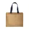 Borsa in juta manici lunghi colorati e soffietto - Anteprima 8