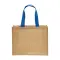 Borsa in juta manici lunghi colorati e soffietto - Anteprima 6