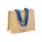 Borsa in juta manici lunghi colorati e soffietto - Anteprima 5