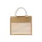 Mini borsa in juta con tasca e manici in cotone - Anteprima 2