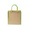 Mini borsa in juta con manici e inserti colorati - Anteprima 3