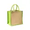 Mini borsa in juta con manici e inserti colorati - Anteprima 2