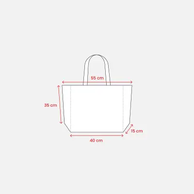 Borsa in juta manici lunghi e soffietto alla base - Immagine 3