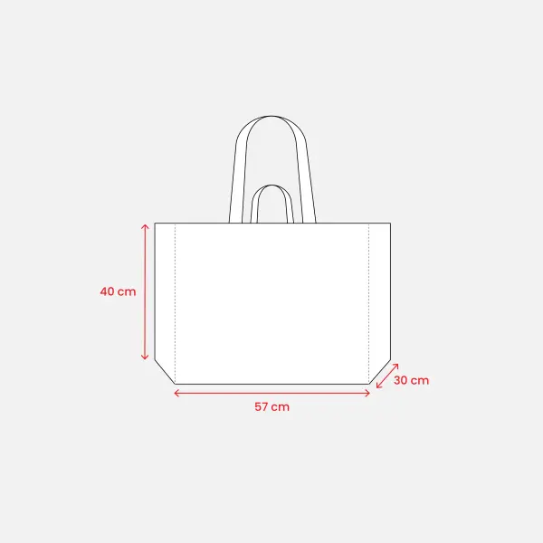 Shopper maxi con manici corti e lunghi 57x40x30 ELVI - Immagine 4