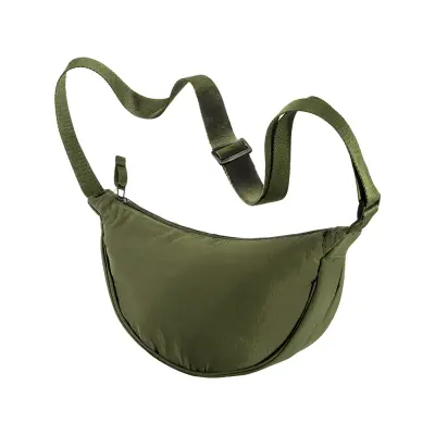 Borsa rotonda in nylon con tracolla regolabile