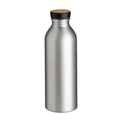 Borraccia in alluminio tappo con inserto in bamboo - Immagine 6