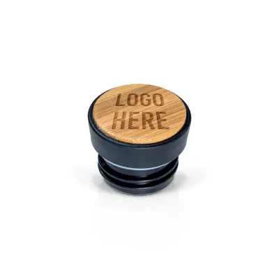 Borraccia in alluminio tappo con inserto in bamboo - Immagine 4
