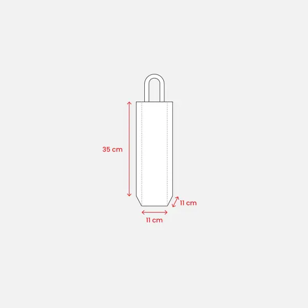 Borsa porta bottiglia in cotone riciclato FRANCIACORTA - Immagine 3