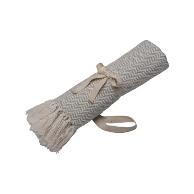 Coperta con frange realizzata in materiale 100% riciclato - Immagine 11