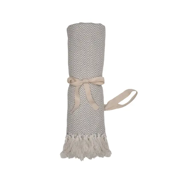 Coperta con frange realizzata in materiale 100% riciclato - Immagine 12