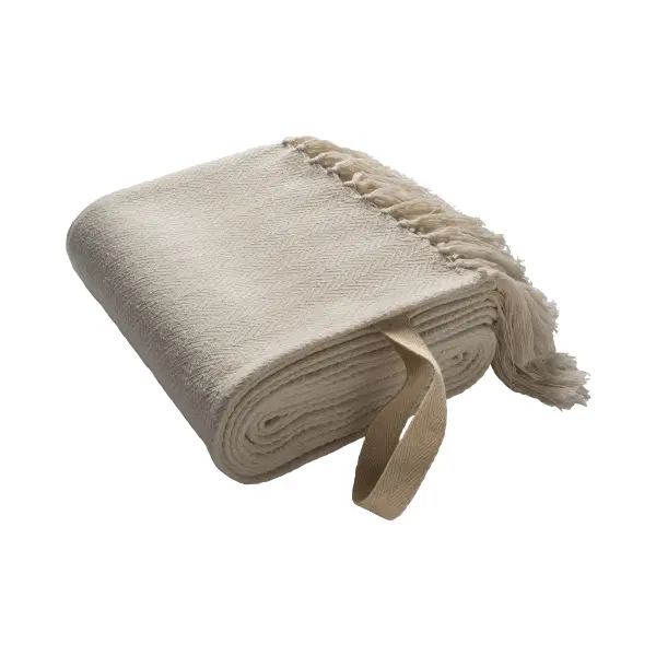 Coperta con frange realizzata in materiale 100% riciclato - Immagine 5