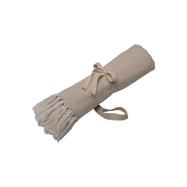 Coperta con frange realizzata in materiale 100% riciclato - Immagine 3