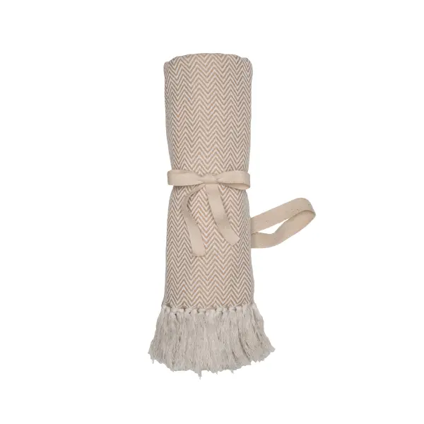 Coperta con frange realizzata in materiale 100% riciclato - Immagine 4
