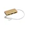 Hub USB in bambù con 2 porte USB A e C cavo integrato - Anteprima 1