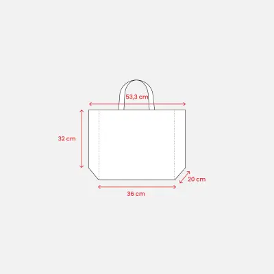 Borsa in cotone con chiusura a zip e tasca interna - Immagine 4