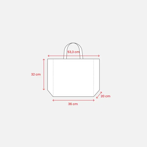 Borsa in cotone con chiusura a zip e tasca interna - Immagine 4