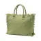 Borsa in cotone con chiusura a zip e tasca interna - Anteprima 1