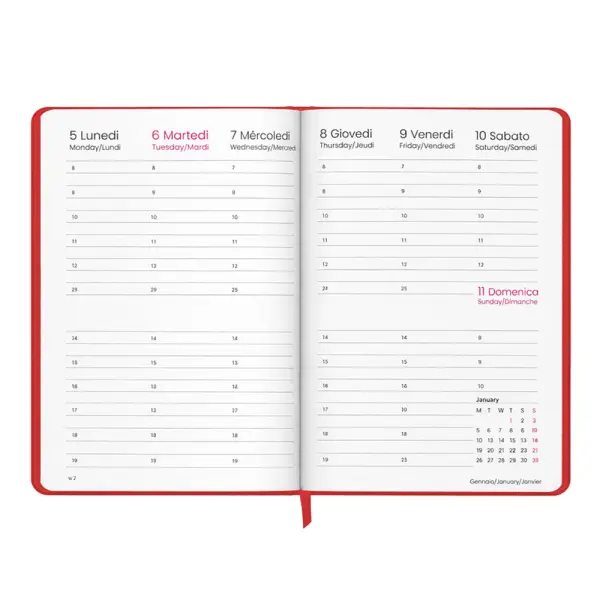 Agenda settimanale Copertina rigida laminato opaco - Immagine 15