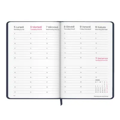 Agenda settimanale Copertina rigida laminato opaco - Immagine 9