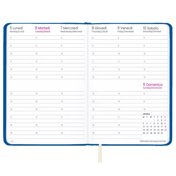 Agenda settimanale Copertina rigida laminato opaco - Immagine 6