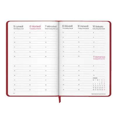 Agenda settimanale Copertina rigida laminato opaco - Immagine 3