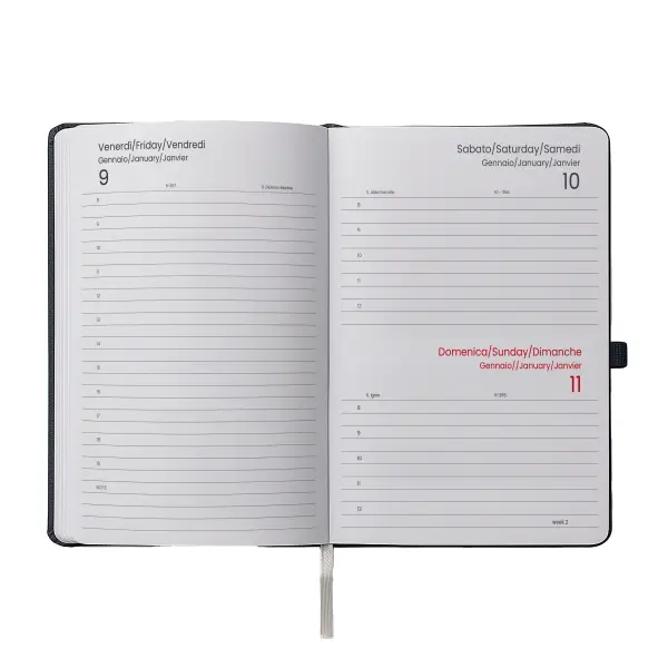Agenda giornaliera copertina rigida impuntura - Immagine 12